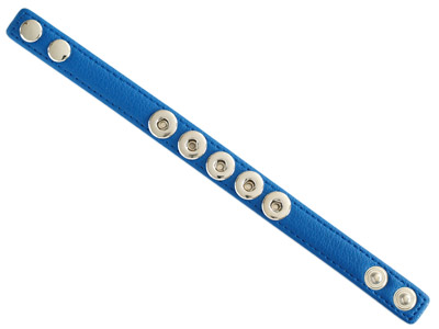 Lederarmband Jeansblau fr 5 Mini-Chunks